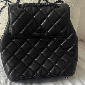 Black Quilted Women's Backpack